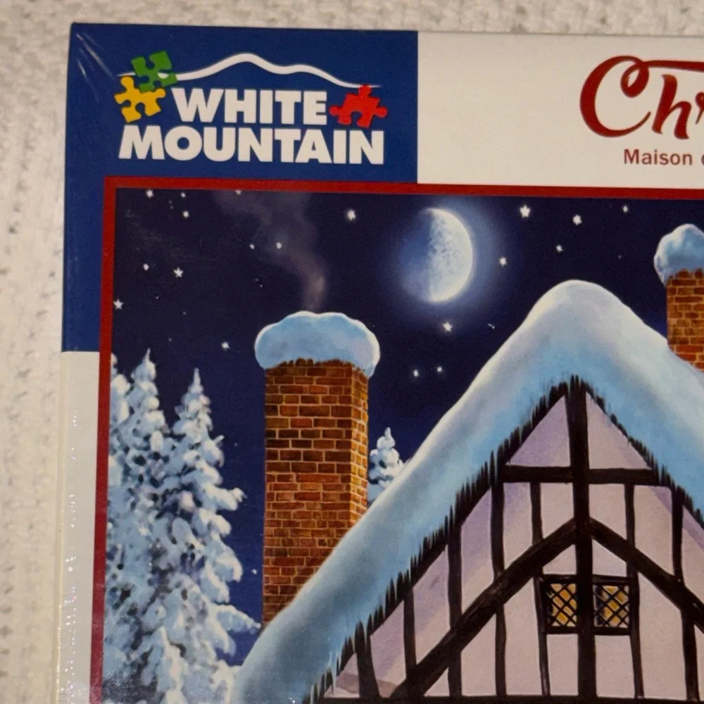 White‎ Mountain Festive “Christmas House” Puzzle Holiday NEW